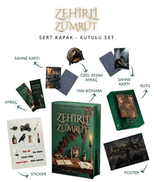Zehirli Zümrüt (Yan Boyamalı Kutulu Set)