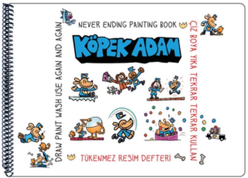 Funny Mat Tükenmez Resim Defteri Köpek Adam 1