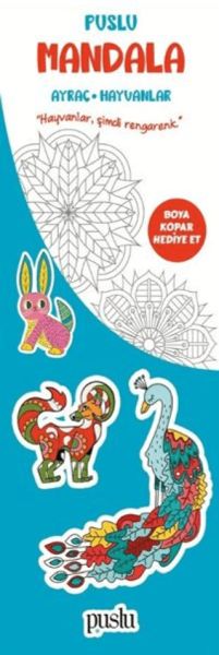 Puslu Mandala Çocuk Ayraç - Hayvanlar